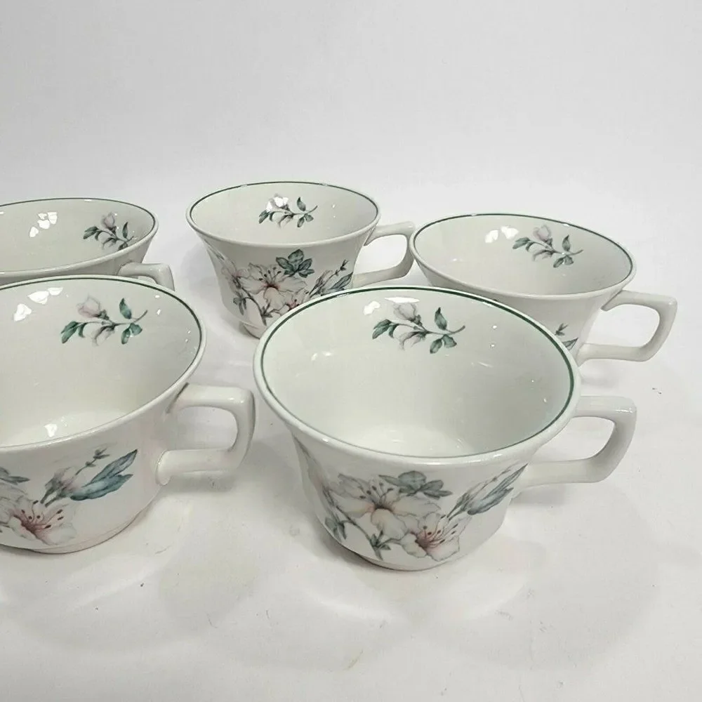 ‎Set of 6 ADAMS Azalea  Ironstone Teacups England
